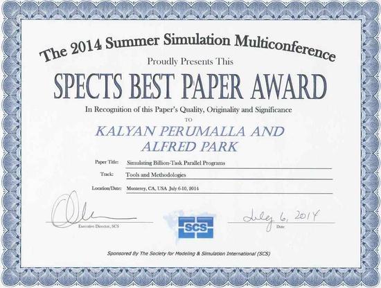 Simulating Billion-Task Parallel Programs